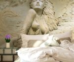 3D Relief Woman Wall Mural  Living Room Wallpaper