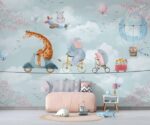 Animal Parade Kids Wallpaper Mural     Art - Image 4