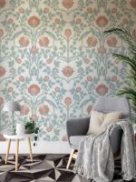 Art Nouveau Floral  Wallpaper: Removable Pastel Home Decor for Elegant Walls - Image 2