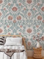 Art Nouveau Floral  Wallpaper: Removable Pastel Home Decor for Elegant Walls - Image 3
