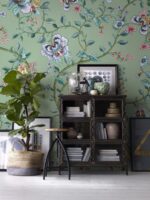 Asian Floral  Wallpaper: Pink & Green Chinoiserie Decor - Image 3
