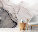 Black and White Marble Abstract Wall Mural   Wallpaper