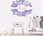 Blue Lilac Peony Flower with Name for Baby Girl Nursary - Image 3