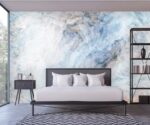 Blue Marble Wallpaper Mural  Stone Wall Art - Image 3
