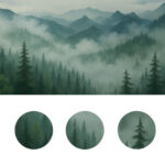 Blue Mountain Landscape Wall Mural - Image 3