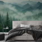 Blue Mountain Landscape Wall Mural - Image 4