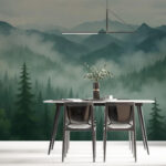 Blue Mountain Landscape Wall Mural - Image 2