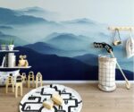 Blue Mountain Nursery Mural  Kids Wallpaper - Image 2