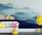 Blue Mountain Nursery Mural  Kids Wallpaper - Image 4