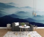 Blue Mountain Nursery Mural  Kids Wallpaper - Image 3