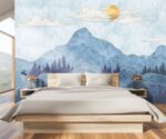 Blue Mountain Nursery Wallpaper Mural  Wallpaper - Image 2