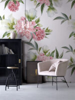 Blush Peonies Removable Wallpaper: Watercolor Floral  Mural - Image 2