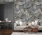 Botanical Palm Leaf Wallpaper Vintage Tropical Wall Mural - Image 3