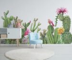 Cactus Wallpaper Mural  Nursery Wall Decor