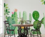 Cactus Wallpaper Mural  Nursery Decor - Image 4