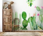Cactus Wallpaper Mural  Nursery Decor