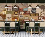 Cafe Shop Coffee Wallpaper Customizable  Wall Mural - Image 3