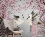 Chinese Crane Birds Wallpaper Mural - Image 3