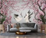 Chinese Crane Birds Wallpaper Mural