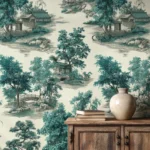 Chinoiserie Wallpaper Japandi Wall Mural Asian Landscape