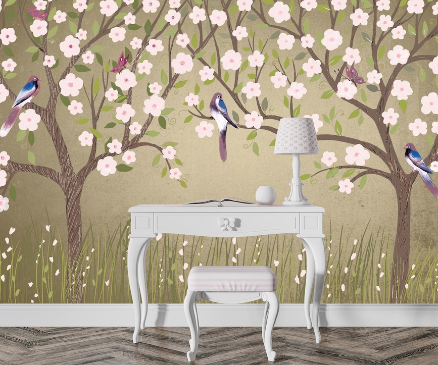Chinoiserie Wallpaper Mural Chinoiserie Wallpaper Mural - Image 1