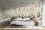 Crane Chinoiserie Wallpaper Mural -  or Non-Woven