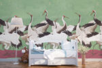 Crane Wallpaper: Japanese Chinoiserie  Mural - Image 2
