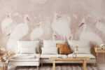 Crane Wallpaper Mural: Chinoiserie Heron, - Image 3