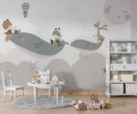 Cute whale  Sweet animals  Child room wallpaper - Image 2