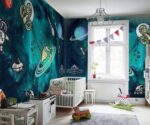 Cartoon Space Mural  Kids Wallpaper - Image 3