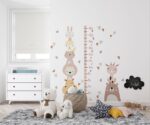 Height measurement for kids  Cute Animals wallpaper  Child mural