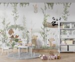 Safari Animals on Hammock Children's Room Wall Art