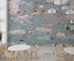 Watercolor Animals World Map for Kids Room Decor - Image 2