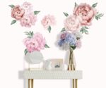 Custom Watercolor Peony Wall Baby Girl Nursery - Image 3