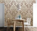 Damask  Wallpaper Gray and Cream  Mural - Image 3