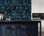 Dark Blue Marble Wallpaper  Stone Wall Mural - Image 3