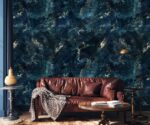 Dark Blue Marble Wallpaper  Stone Wall Mural