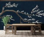 Dark Blue Chinoiserie Wallpaper - Image 2