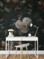 Dark Floral Mural: Tropical Peony Removable Wallpaper - Image 2