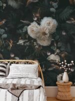 Dark Floral Mural: Tropical Peony Removable Wallpaper - Image 3