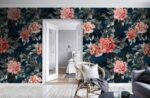 Dark Floral Peony Removable Wallpaper:  Mural - Image 2