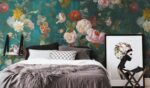 Dark Floral Peony Wallpaper Mural -
