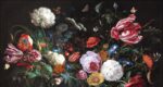 Dark Floral Wallpaper Mural: Dutch Painting, - Image 3