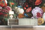 Dark Floral Wallpaper Mural: Dutch Painting,