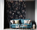 Dark Floral Wallpaper Mural Vintage Botanical - Image 4