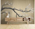 Dark Gold Chinoiserie Wallpaper Mural - Image 2