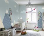 Dinosaur Nursery Mural Sky Mountain  Wallpaper - Image 3