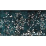 Elegant Blue Chinoiserie Cherry Blossom Bird Wall Mural: Peel & Stick Removable Wallpaper - Image 2