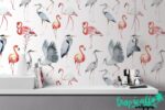 Flamingo Heron Wallpaper:  Wall Art