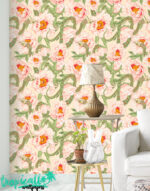 Floral Snake Wallpaper: Exotic  Wall Decal